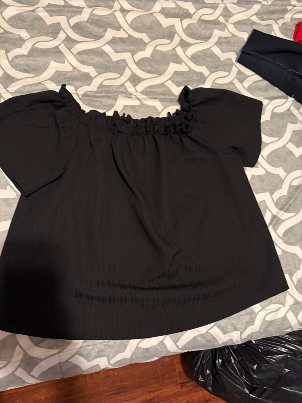Women’s Off-Shoulder Black Top